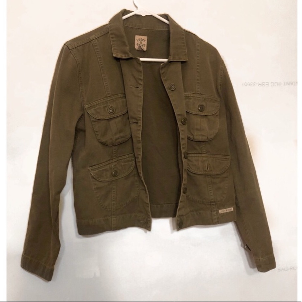 Lucky Brand Army Green Denim Jacket